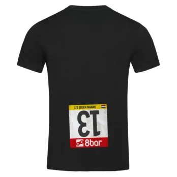 T-Shirt Omgekeerd Rugnummer 13 met je Eigen Naam